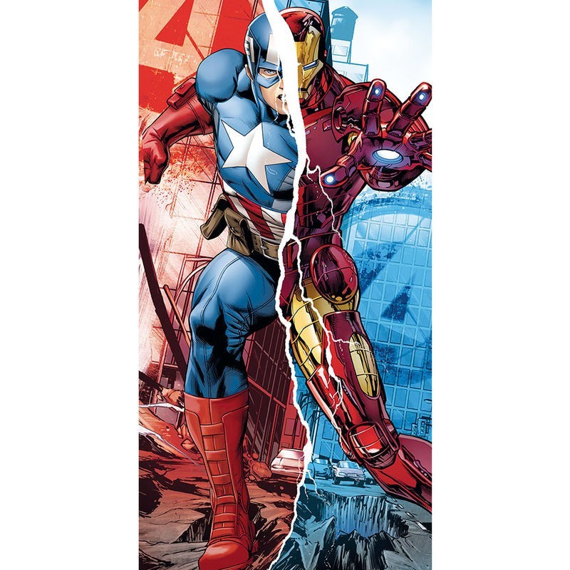 TELO MARE CAPTAIN AMERICA VS IRONMAN 70 x 140 cm