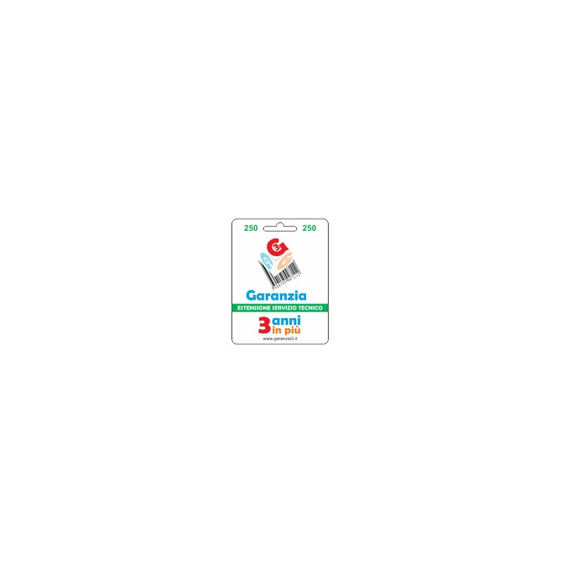 Garanzia 3 anni Extra (valore prodotto entro 250 euro)
